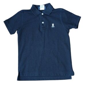 Psycho Bunny Black kids classic pique polo shirt Medium‎ (10/12)